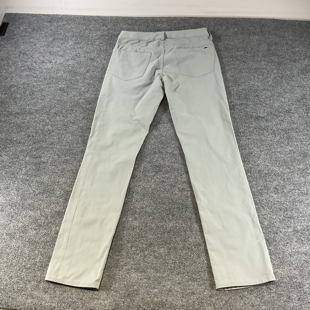 Vineyard Vines Performance On-The-Go Pants Mens 30x32 Gray 5-Pocket Chino